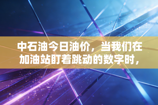 中石油今日油价，当我们在加油站盯着跳动的数字时，究竟在焦虑什么？