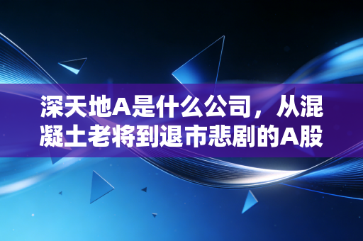 深天地A是什么公司，从混凝土老将到退市悲剧的A股沉浮录
