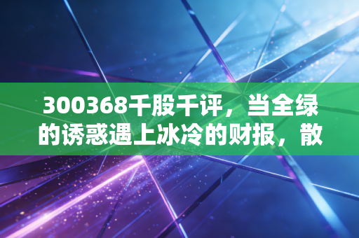 300368千股千评，当全绿的诱惑遇上冰冷的财报，散户该如何抉择？