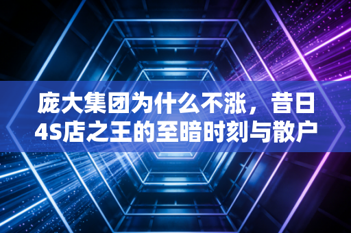 庞大集团为什么不涨，昔日4S店之王的至暗时刻与散户的无奈叹息