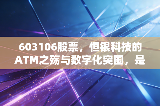 603106股票，恒银科技的ATM之殇与数字化突围，是馅饼还是陷阱？