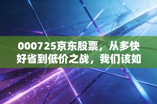 000725京东股票，从多快好省到低价之战，我们该如何重新审视这只电商巨兽？