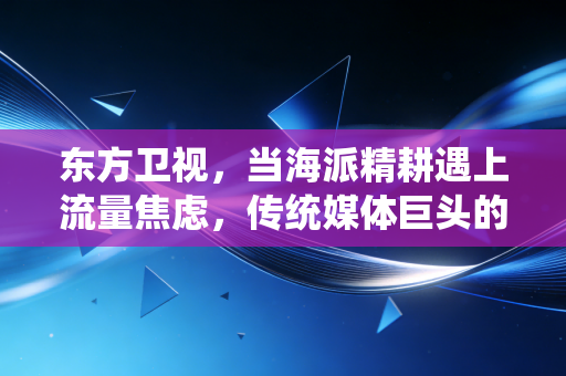 东方卫视，当海派精耕遇上流量焦虑，传统媒体巨头的资本突围战
