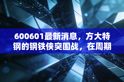 600601最新消息，方大特钢的钢铁侠突围战，在周期低谷中寻找确定性的红利