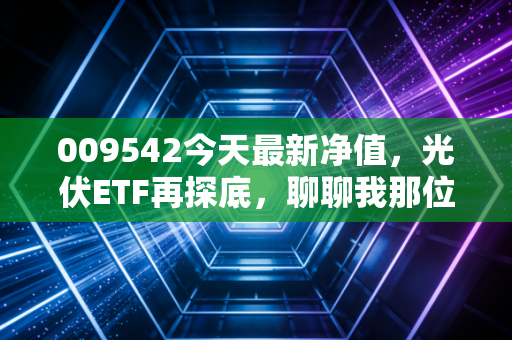 009542今天最新净值,光伏ETF再探底,聊聊我那位深套朋友的投资救赎之路