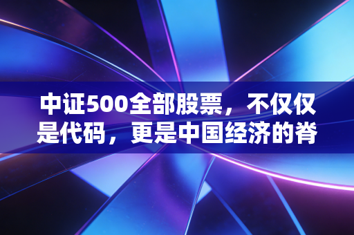 中证500全部股票，不仅仅是代码，更是中国经济的脊梁与你的财富机会