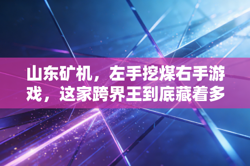 山东矿机，左手挖煤右手游戏，这家跨界王到底藏着多少玄机？