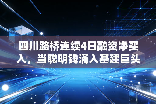 四川路桥连续4日融资净买入，当聪明钱涌入基建巨头，是盛宴前奏还是诱多陷阱？