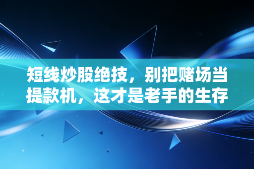 短线炒股绝技，别把赌场当提款机，这才是老手的生存法则