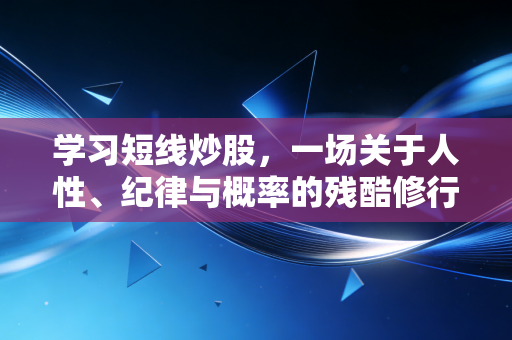 学习短线炒股，一场关于人性、纪律与概率的残酷修行