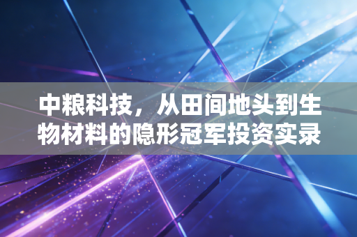 中粮科技,从田间地头到生物材料的隐形冠军投资实录