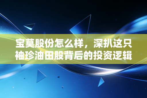 宝莫股份怎么样，深扒这只袖珍油田股背后的投资逻辑与风险