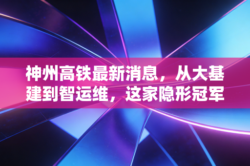 神州高铁最新消息，从大基建到智运维，这家隐形冠军的财报里藏着中国高铁的下半场