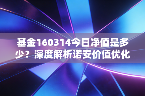 基金160314今日净值是多少？深度解析诺安价值优化背后的投资逻辑与持有智慧