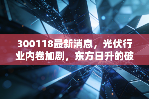 300118最新消息，光伏行业内卷加剧，东方日升的破局之路还有多远？
