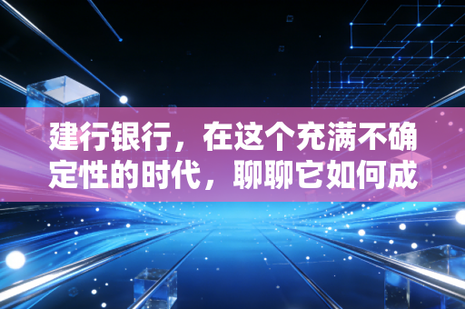 建行银行,在这个充满不确定性的时代,聊聊它如何成为我们生活中的定海神针与贴心邻居