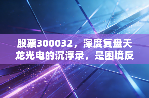 股票300032，深度复盘天龙光电的沉浮录，是困境反转还是最后的挣扎？