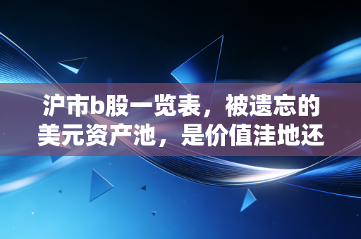 沪市b股一览表，被遗忘的美元资产池，是价值洼地还是时代的眼泪？