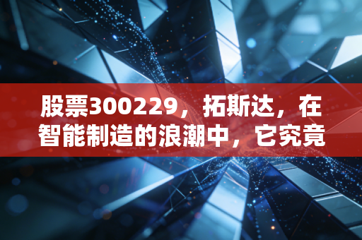股票300229，拓斯达，在智能制造的浪潮中，它究竟是真金还是镀金？