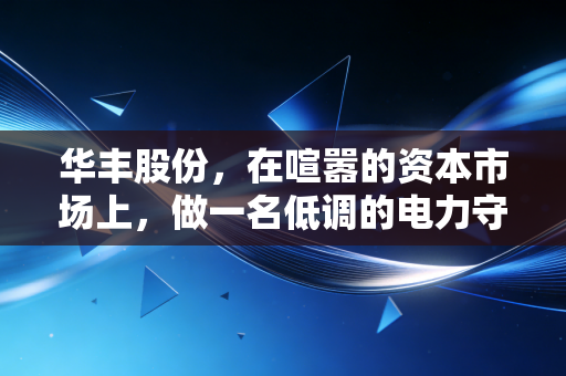 华丰股份,在喧嚣的资本市场上,做一名低调的电力守护者