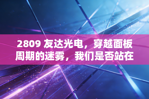 2809 友达光电,穿越面板周期的迷雾,我们是否站在了新一轮爆发的黎明前?