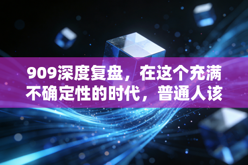 909深度复盘，在这个充满不确定性的时代，普通人该如何守住自己的钱袋子？