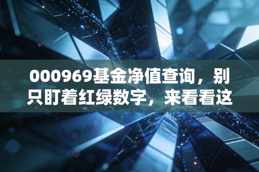 000969基金净值查询，别只盯着红绿数字，来看看这只基金背后的真实故事与投资感悟