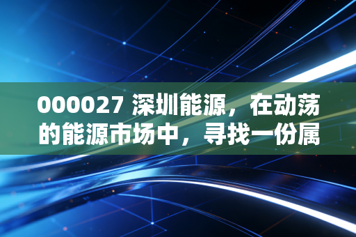 000027 深圳能源,在动荡的能源市场中,寻找一份属于深圳的稳稳的幸福