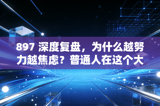 897 深度复盘，为什么越努力越焦虑？普通人在这个大变局中该如何守住钱袋子