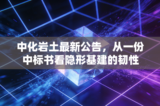 中化岩土最新公告，从一份中标书看隐形基建的韧性