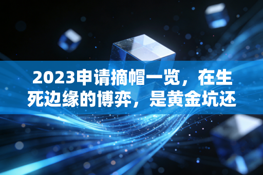 2023申请摘帽一览，在生死边缘的博弈，是黄金坑还是陷阱？