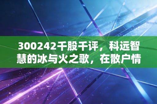 300242千股千评,科远智慧的冰与火之歌,在散户情绪与硬核科技之间寻找平衡