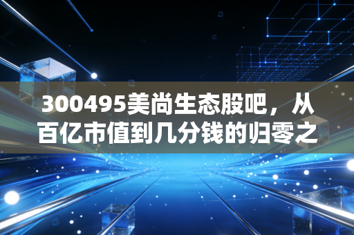 300495美尚生态股吧,从百亿市值到几分钱的归零之路,谁在为贪婪买单?
