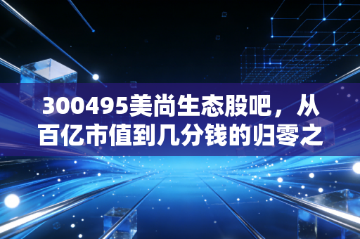 300495美尚生态股吧，从百亿市值到几分钱的归零之路，谁在为贪婪买单？