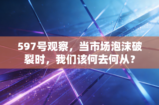 597号观察，当市场泡沫破裂时，我们该何去何从？