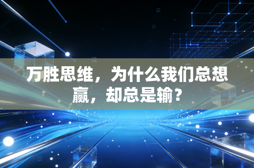 万胜思维,为什么我们总想赢,却总是输?