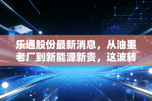 乐通股份最新消息，从油墨老厂到新能源新贵，这波转型到底靠不靠谱？