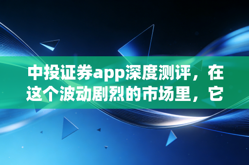 中投证券app深度测评，在这个波动剧烈的市场里，它能否成为你口袋里的定海神针？