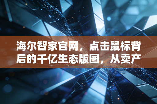 海尔智家官网，点击鼠标背后的千亿生态版图，从卖产品到卖生活的资本转身