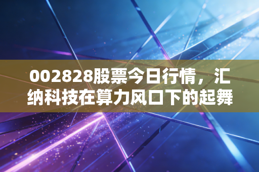 002828股票今日行情，汇纳科技在算力风口下的起舞，是虚火还是真金？