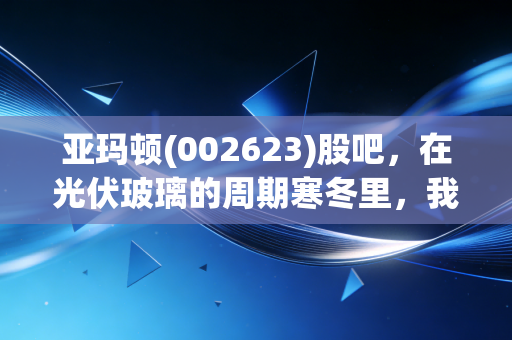 亚玛顿(002623)股吧，在光伏玻璃的周期寒冬里，我们是在捡带血筹码，还是接飞刀？