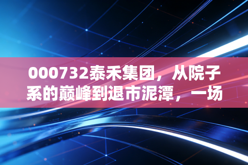000732泰禾集团，从院子系的巅峰到退市泥潭，一场关于贪婪与周期的深刻教训