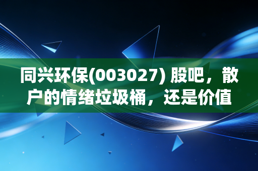 同兴环保(003027) 股吧,散户的情绪垃圾桶,还是价值投资的隐秘角落?