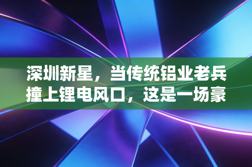 深圳新星，当传统铝业老兵撞上锂电风口，这是一场豪赌还是自救？
