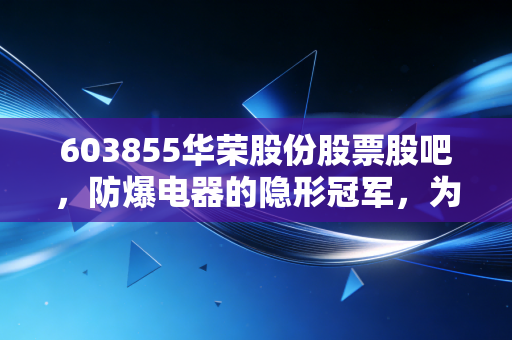 603855华荣股份股票股吧,防爆电器的隐形冠军,为何散户总是拿不住?