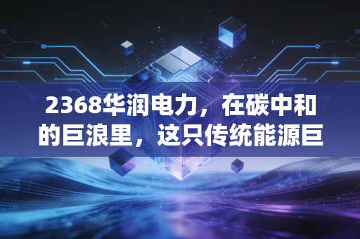 2368华润电力，在碳中和的巨浪里，这只传统能源巨兽如何完成华丽转身？