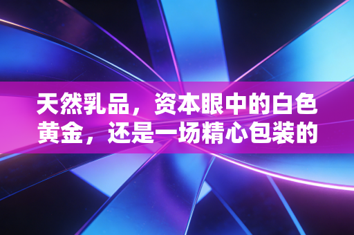 天然乳品，资本眼中的白色黄金，还是一场精心包装的消费泡沫？