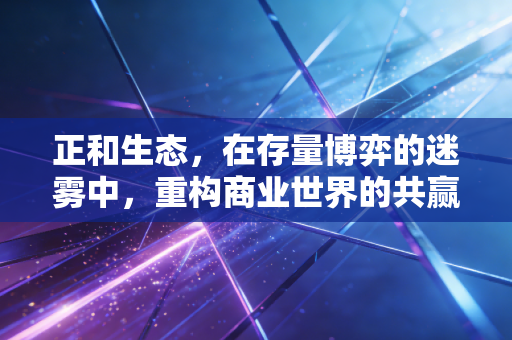 正和生态，在存量博弈的迷雾中，重构商业世界的共赢新秩序