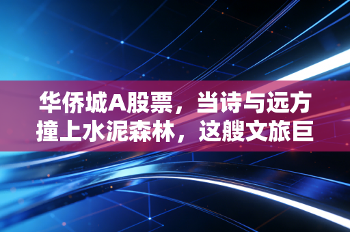 华侨城A股票，当诗与远方撞上水泥森林，这艘文旅巨轮还能乘风破浪吗？