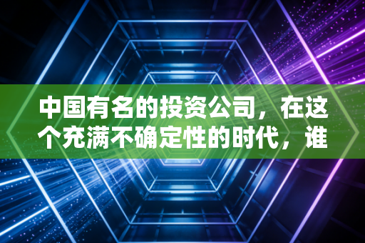 中国有名的投资公司,在这个充满不确定性的时代,谁在真正定义财富?